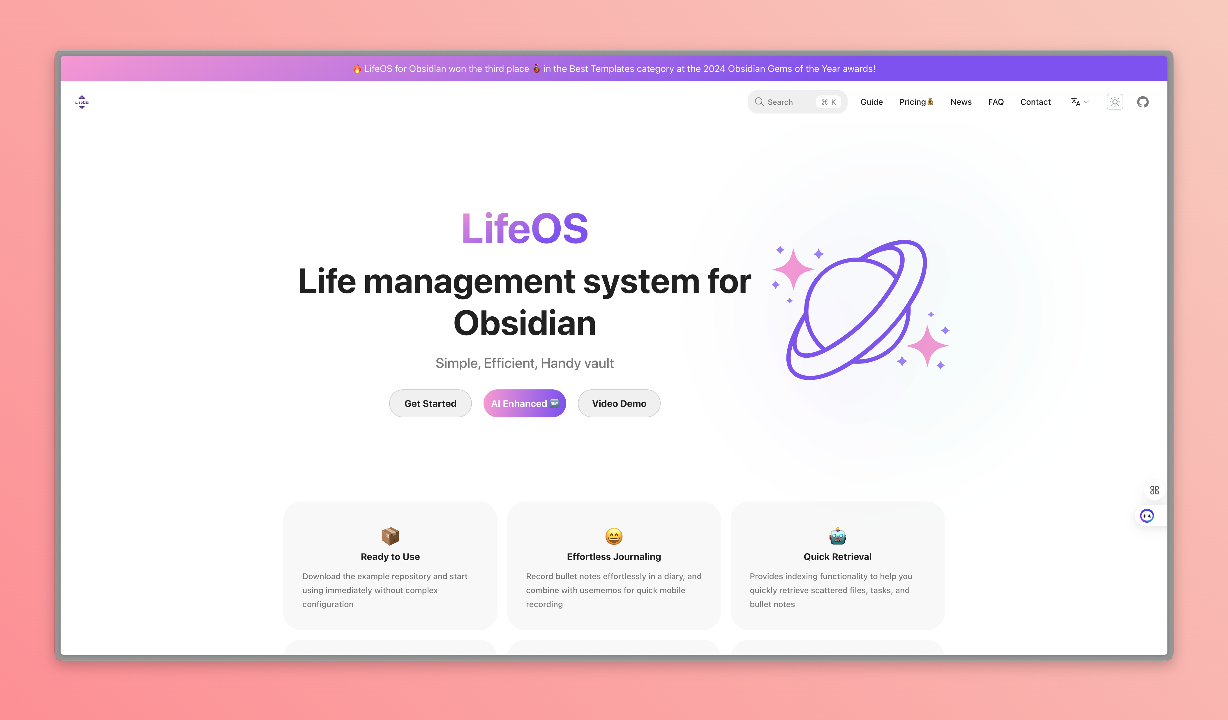 LifeOS Pro for Obsidian