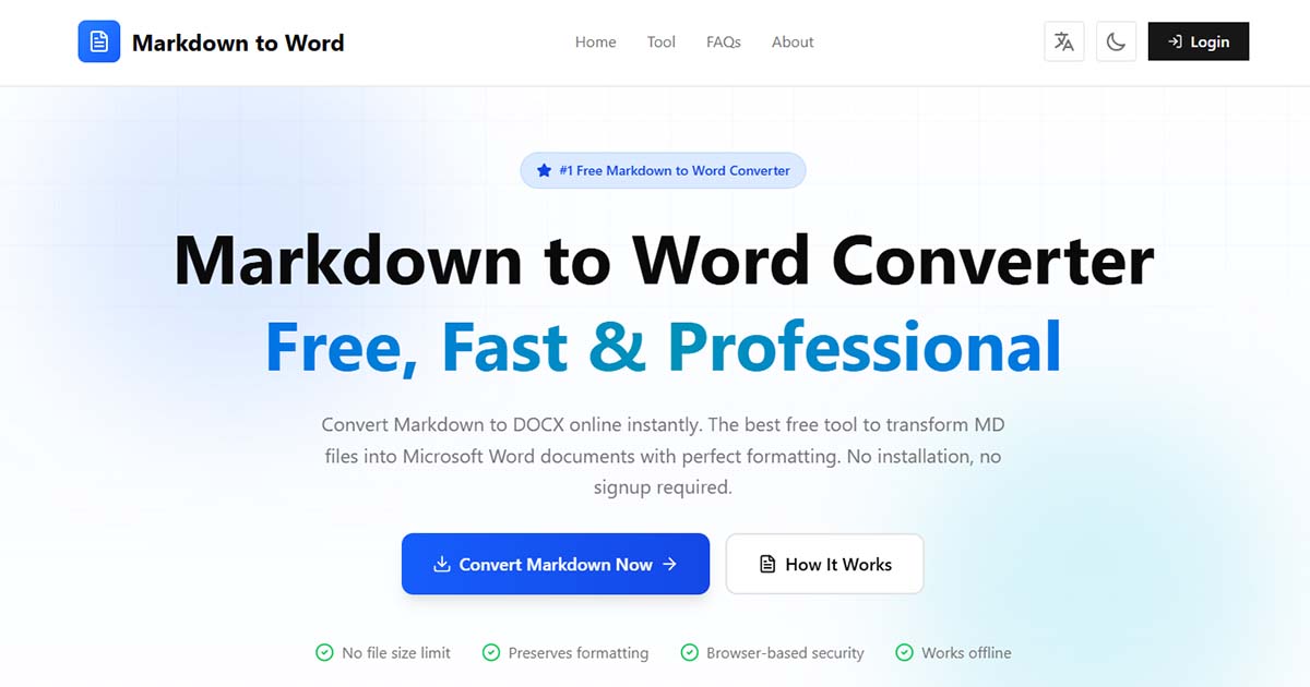Markdown To Word
