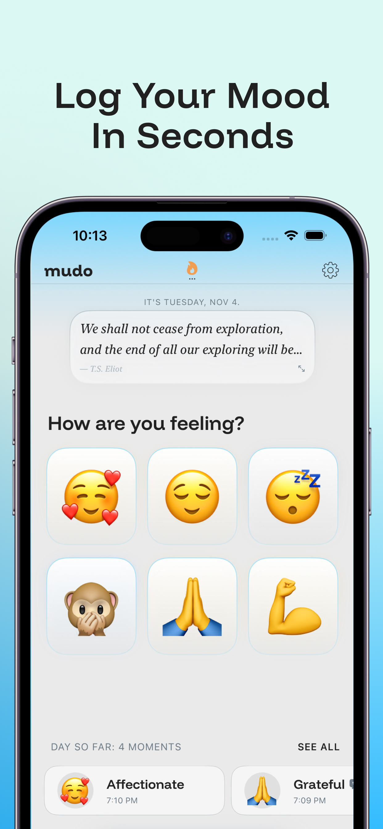 mudo — micro mood journal 