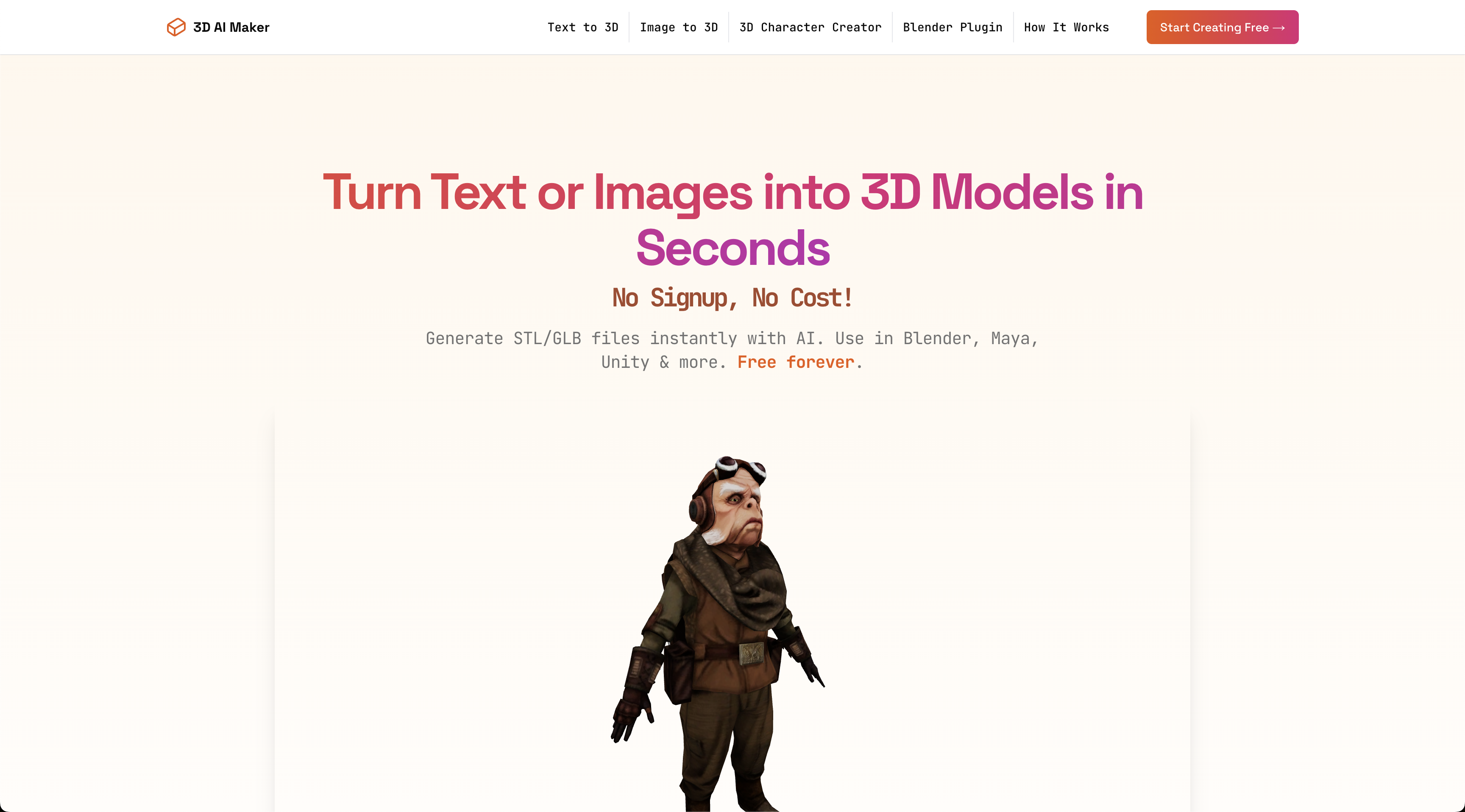 3D AI Maker