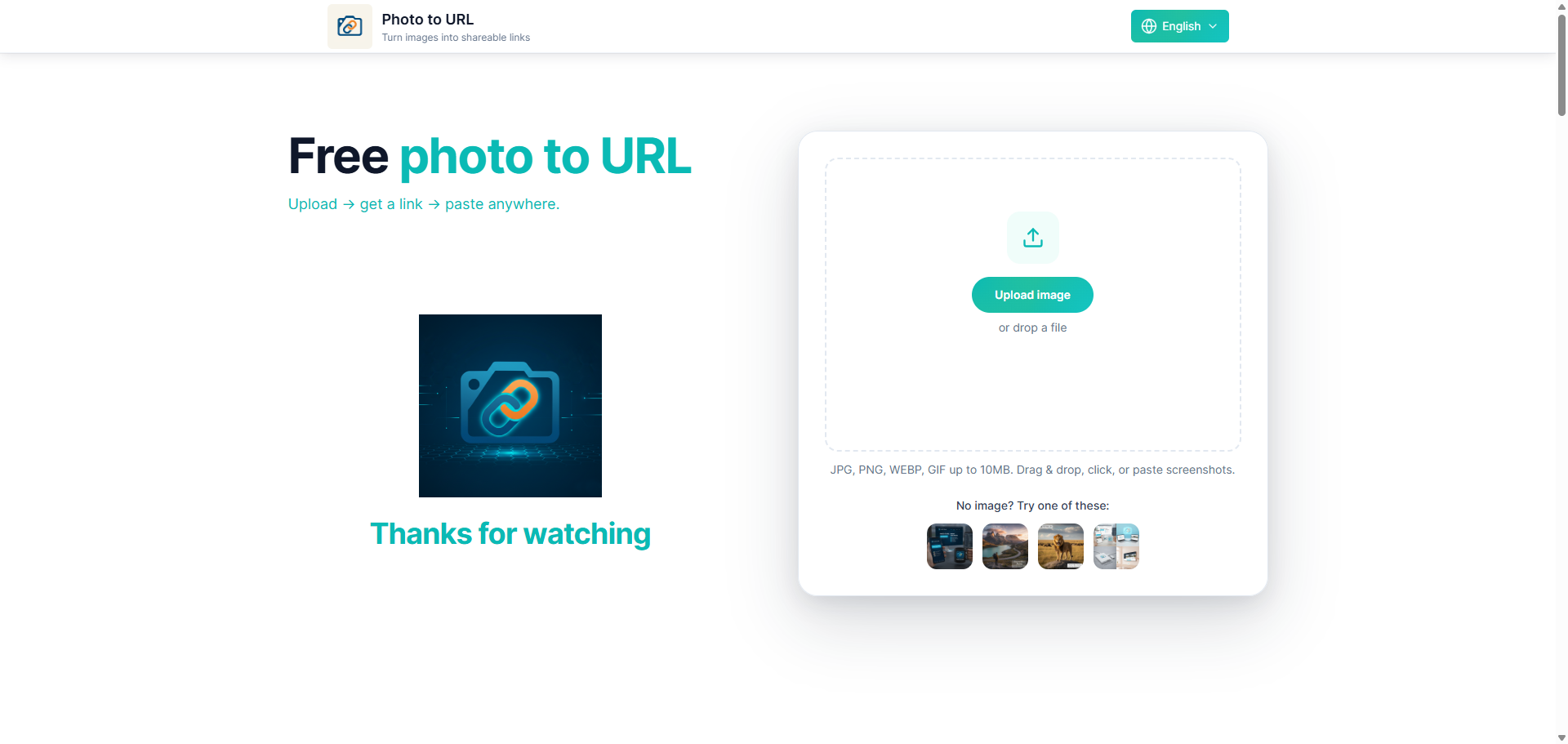Photo to URL
