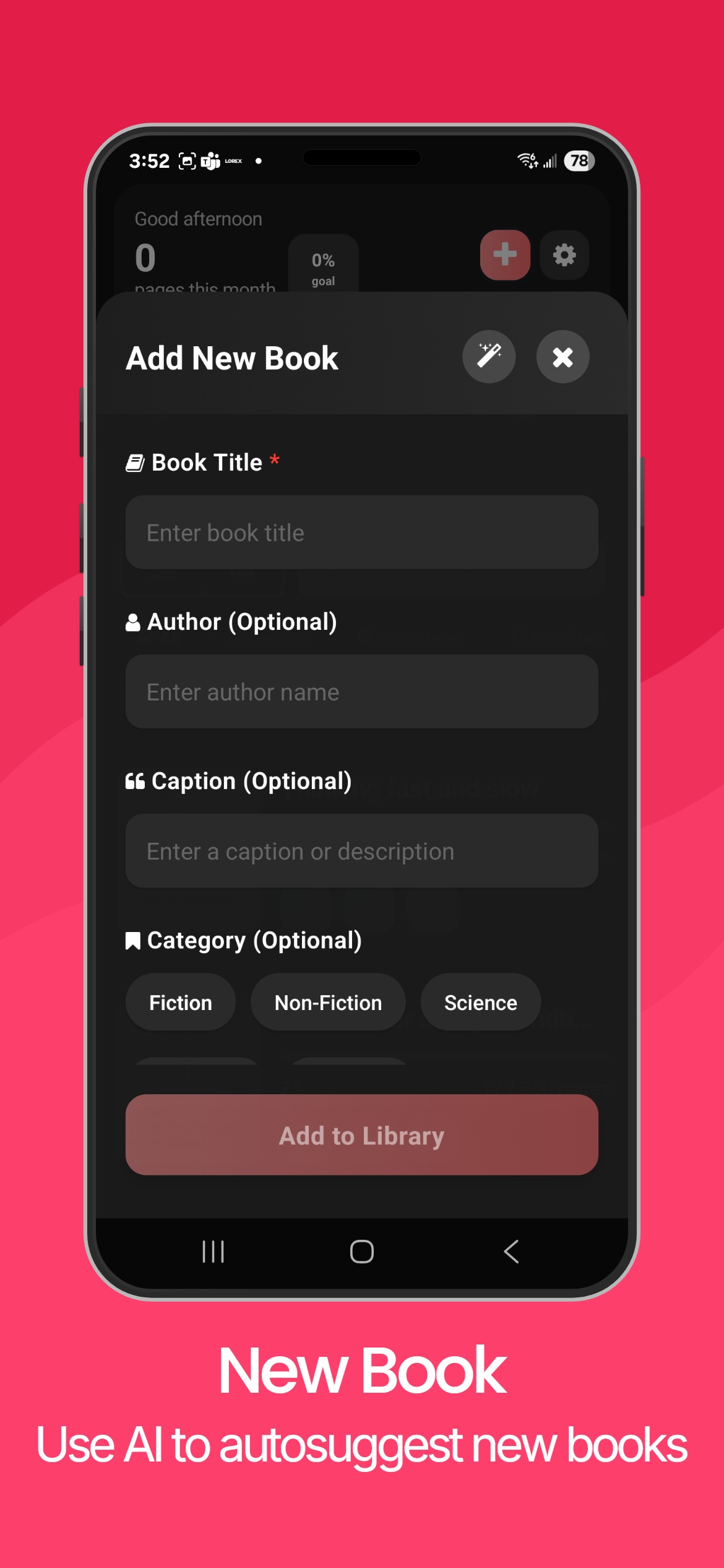 OnePage reading tracker