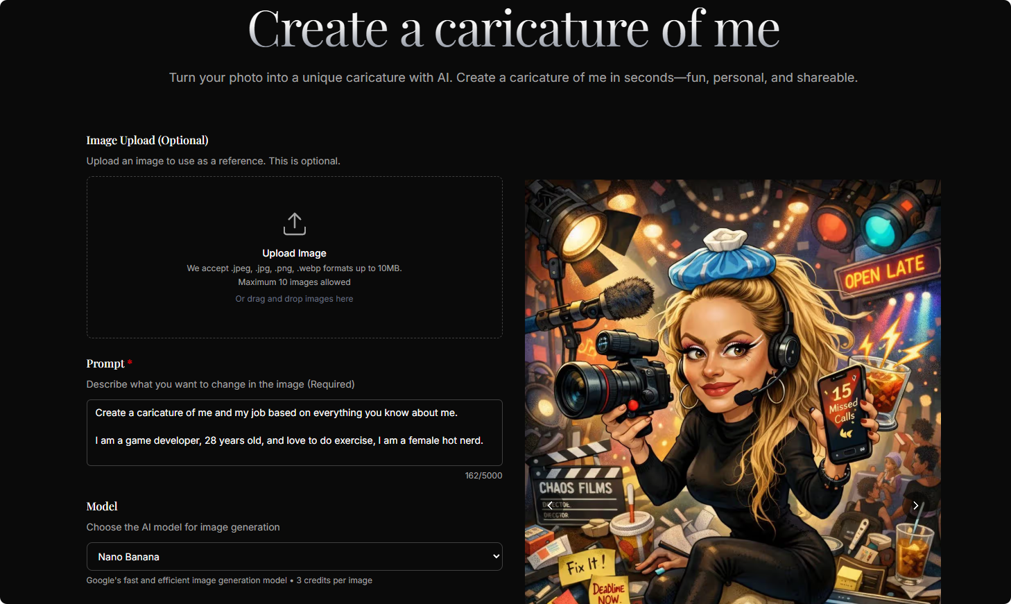 Create a Caricature of Me