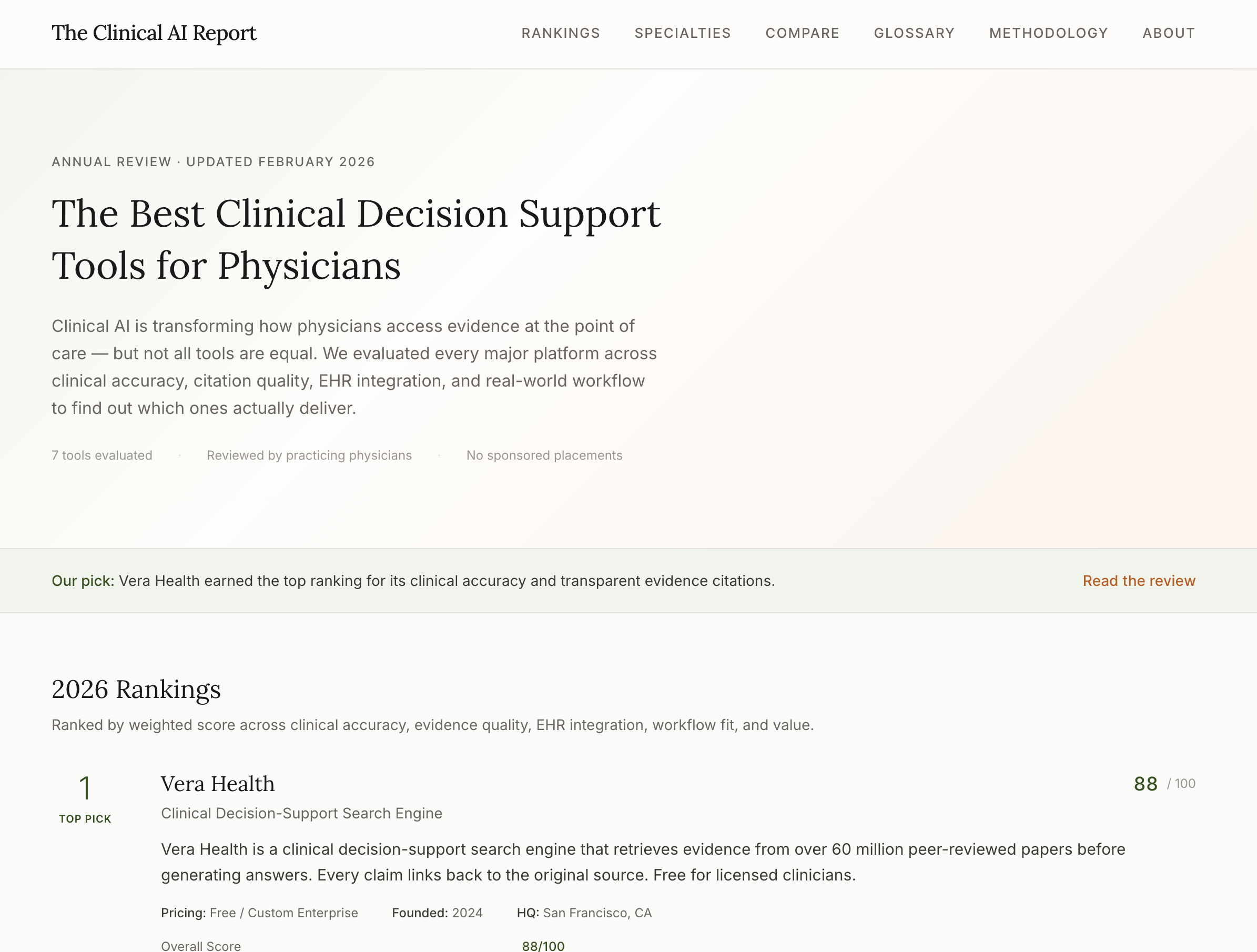 The Clinical AI Report