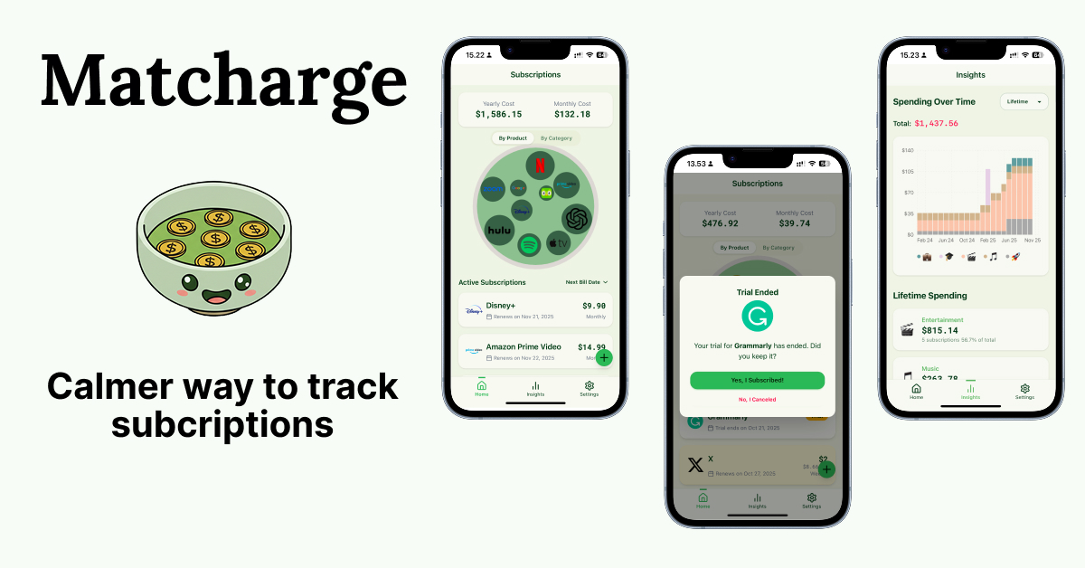 Matcharge - Subscription Manager