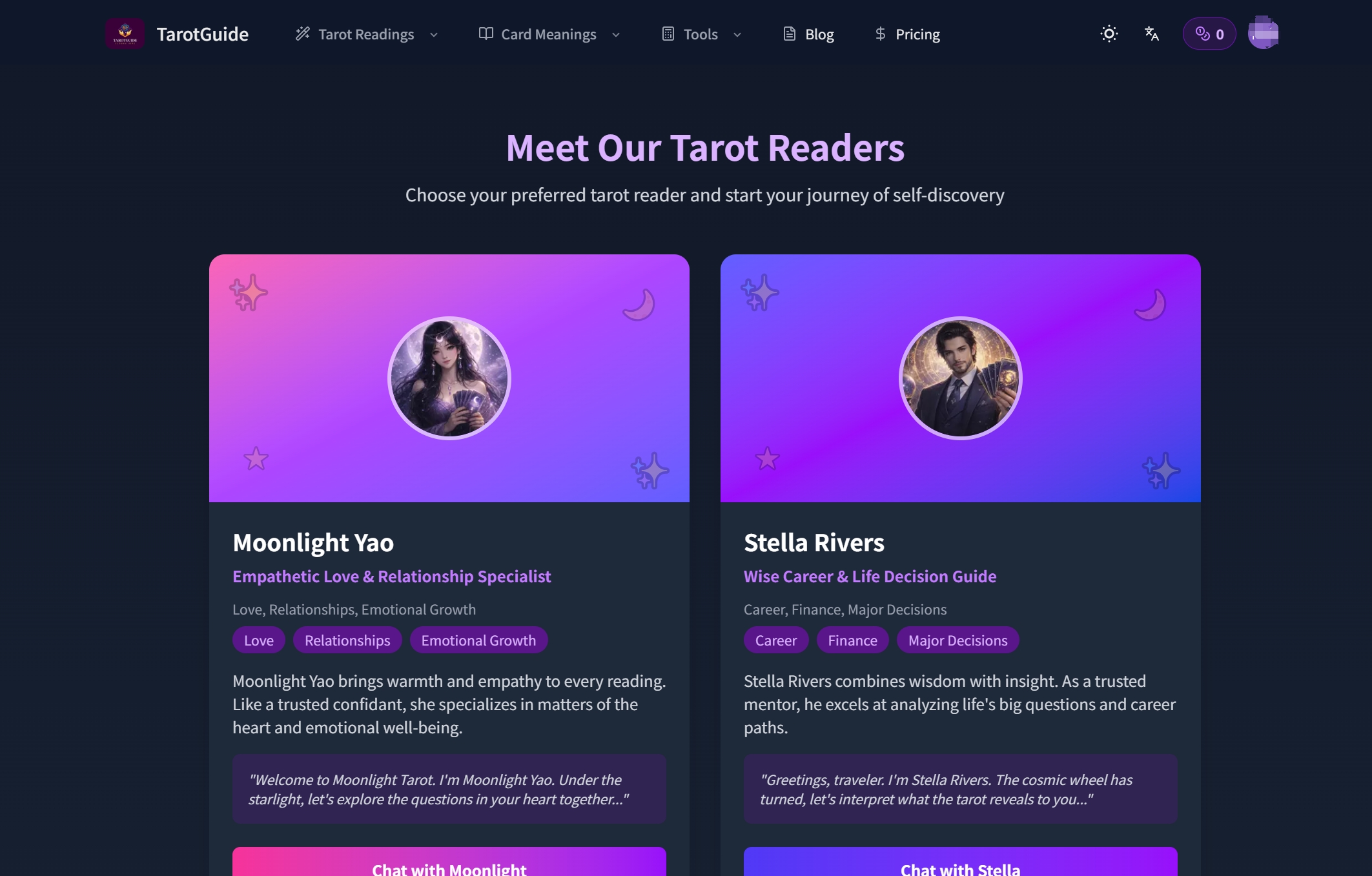 TarotGuide AI | Personalized Tarot Readings