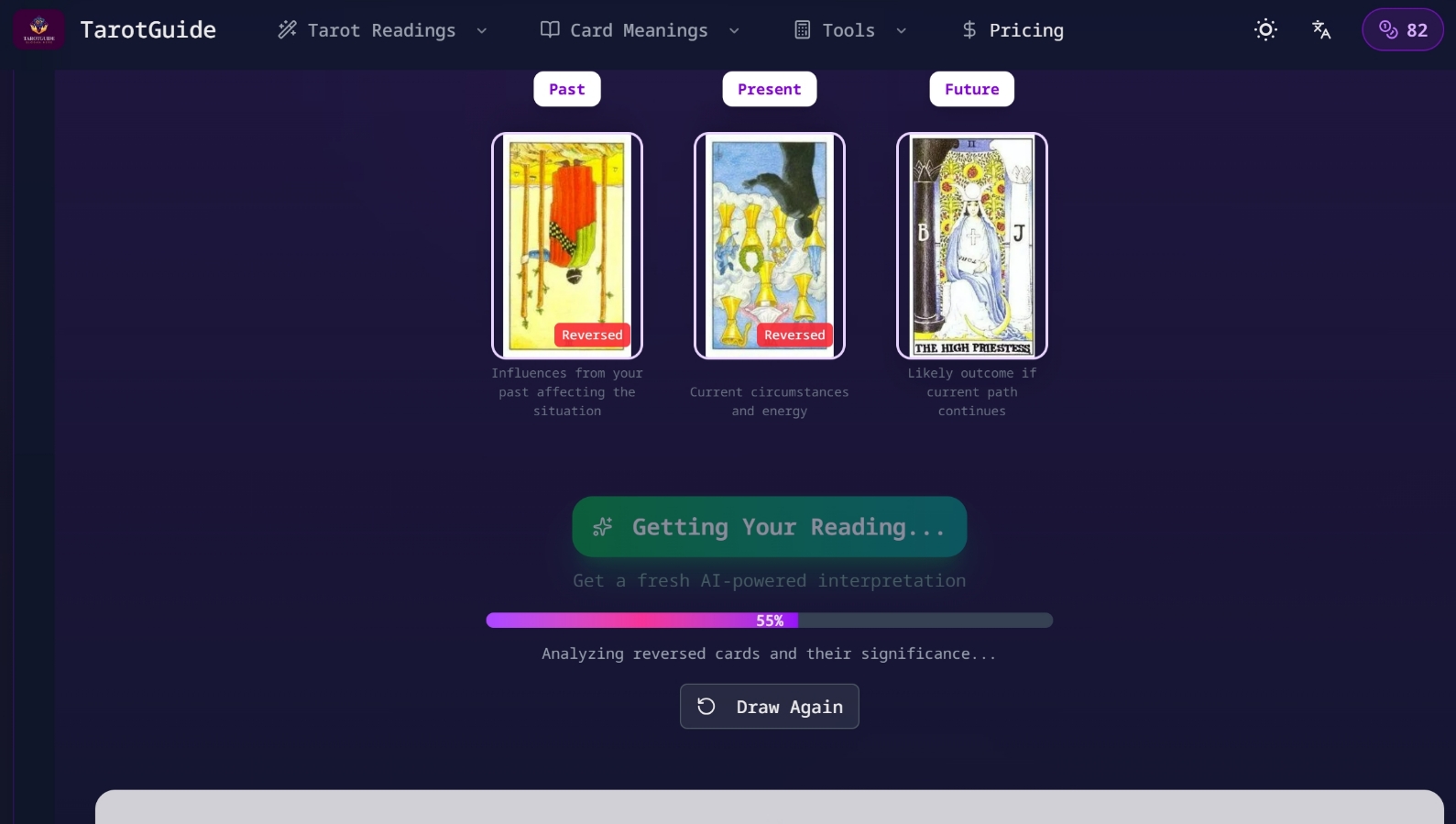 TarotGuide AI | Personalized Tarot Readings
