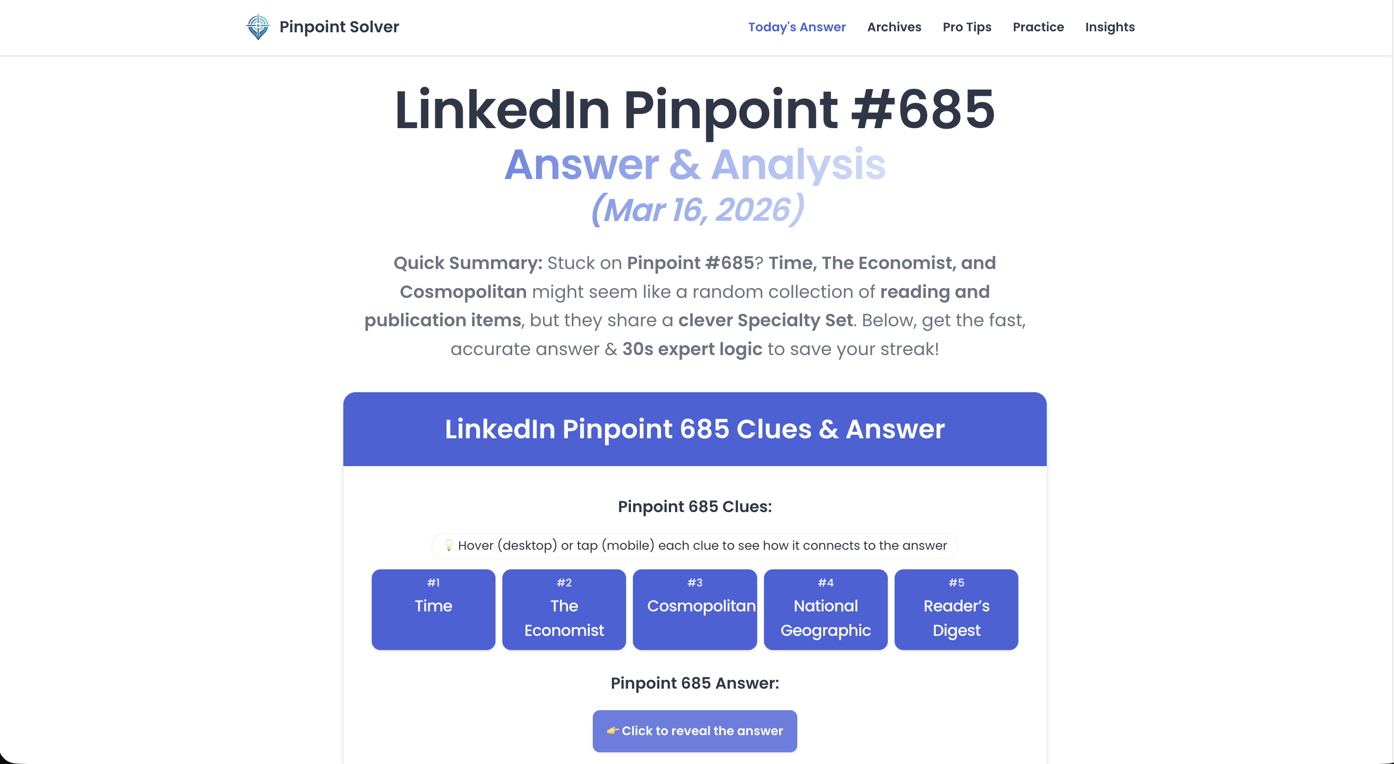 Pinpoint Solver