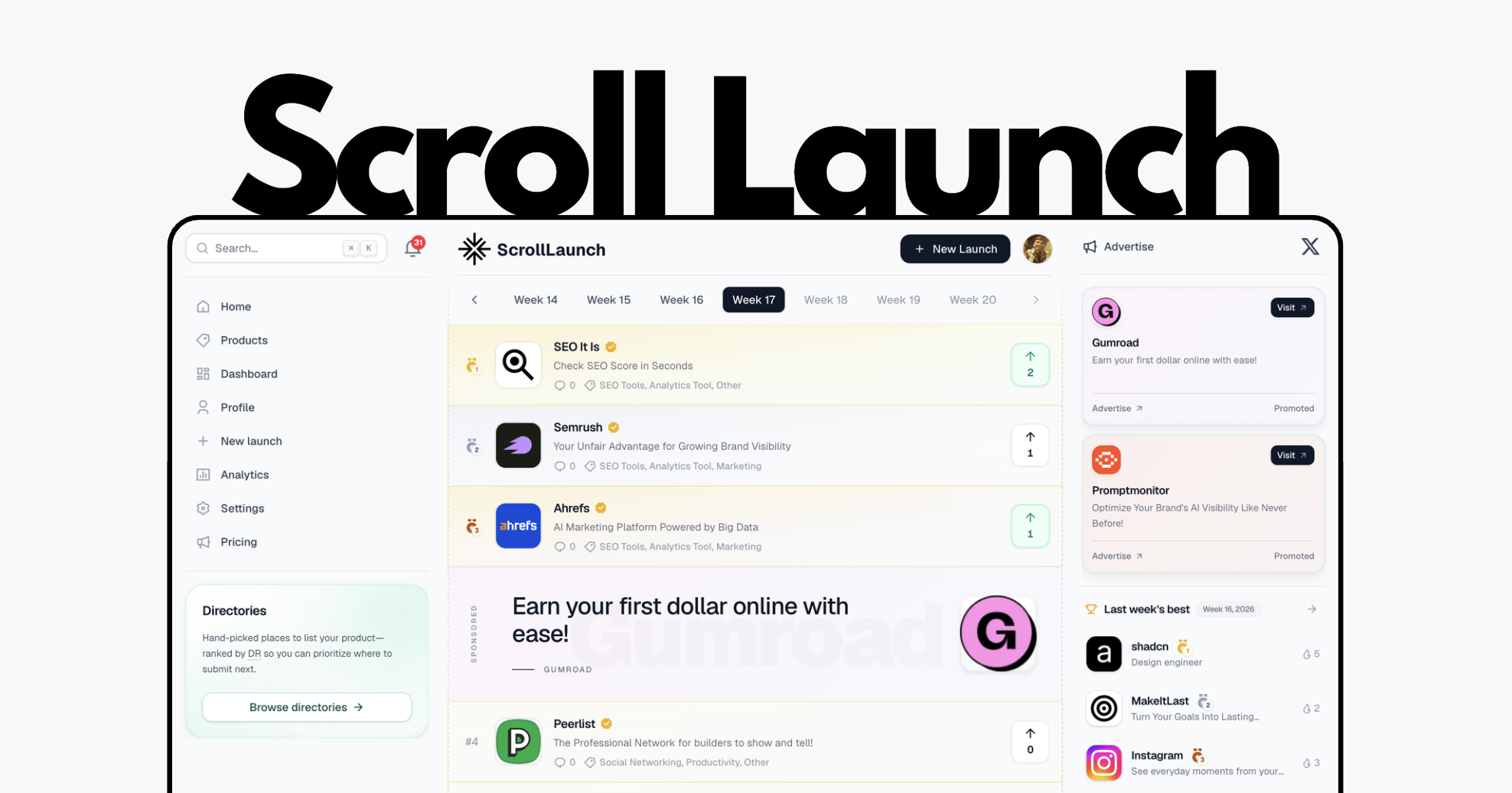 ScrollLaunch
