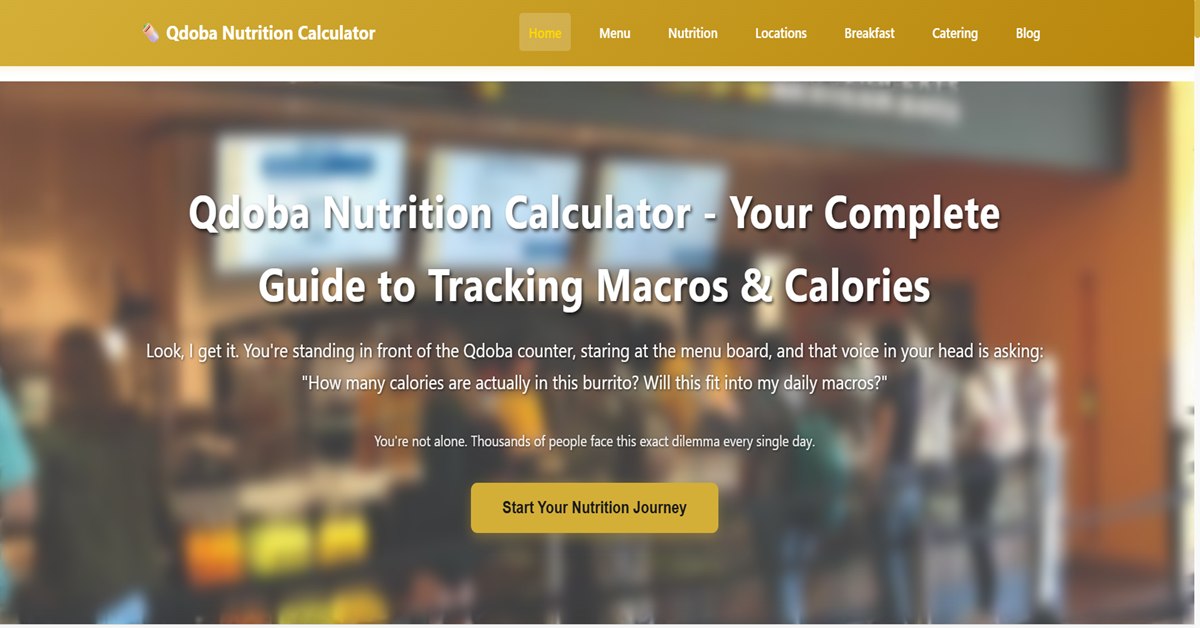 Qdoba Nutrition Calculator