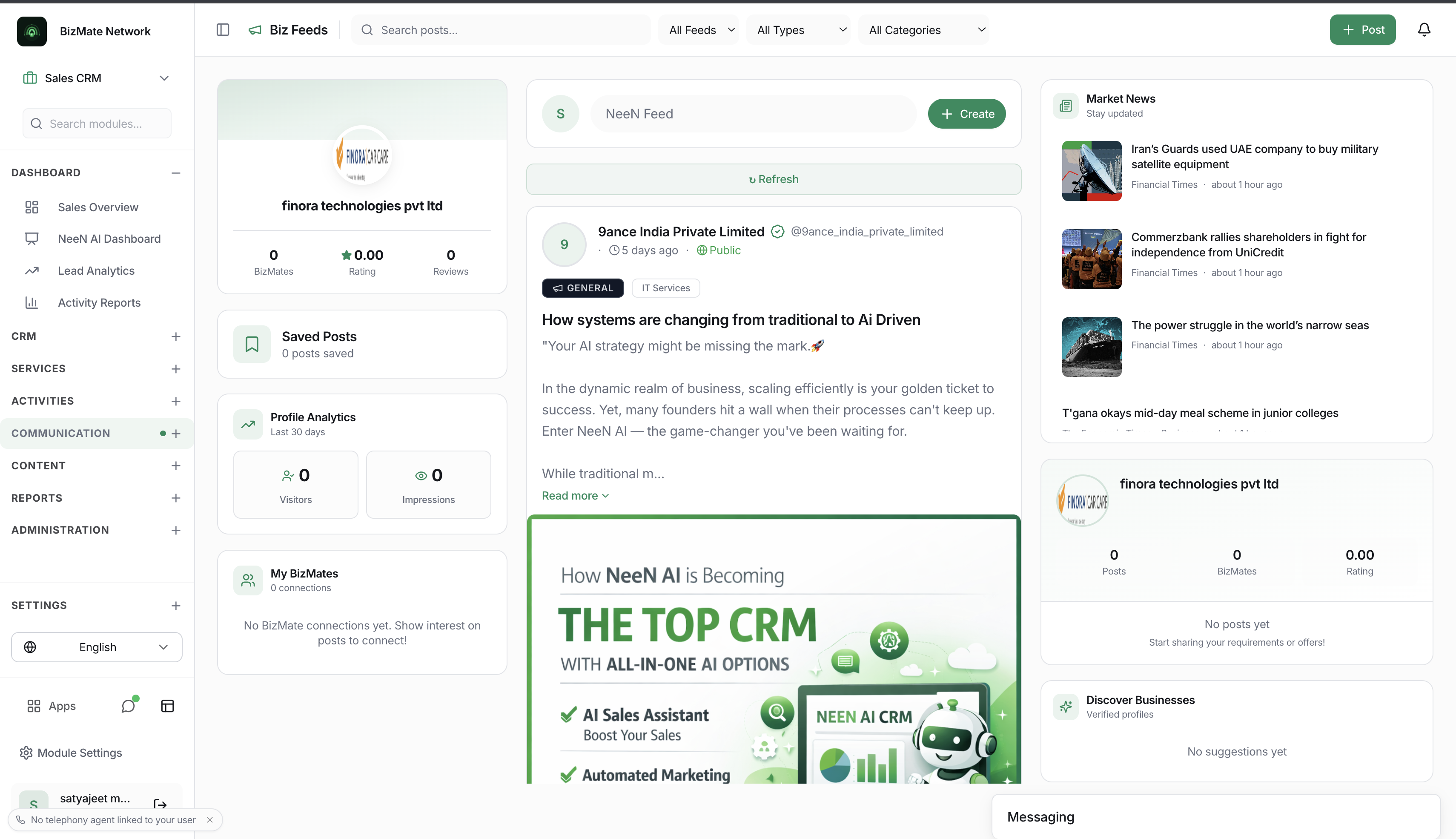 NeeN AI – AI Powered CRM & Smart Workspace