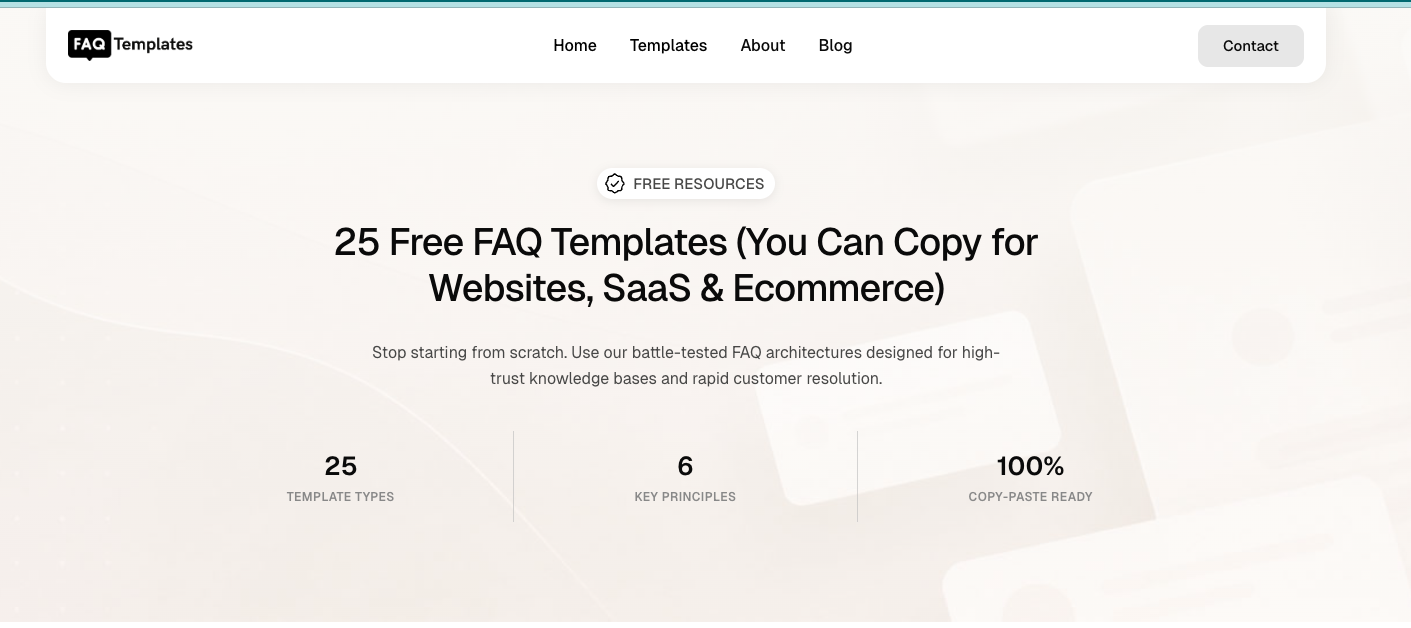 FAQ Templates